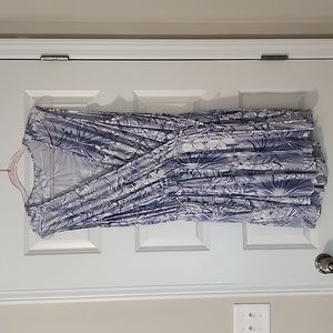 Light blue floral romper plus 2xl